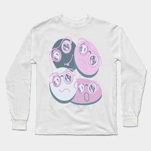 Pinky Funny Faces Long Sleeve T-Shirt